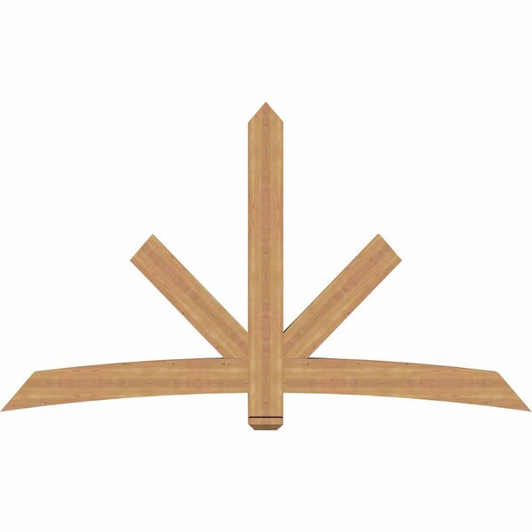 Ekena Millwork Alberta Smooth Timber Gable Bracket, Western Red Cedar, 84"W x 49"H x 3 1/2"D x 5 1/2"F, 14/12 Pitch GBW084X49X0406ALB00SWR - main